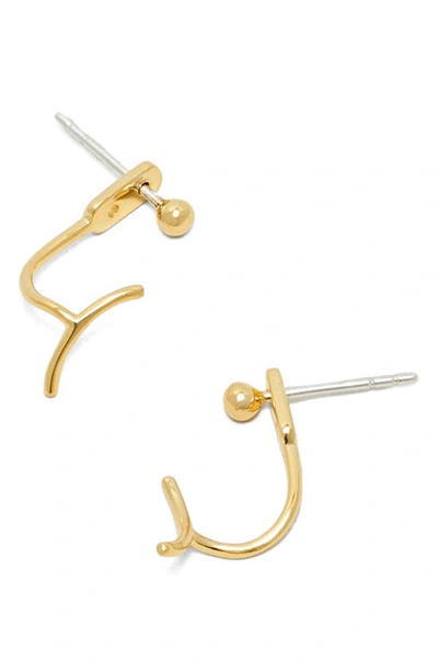 Madewell Curvy Stud Earrings In 14k Gold