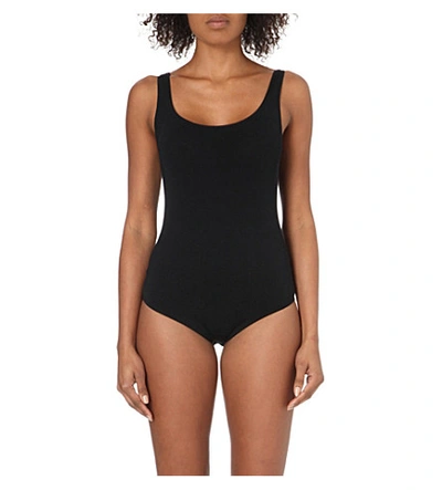 Wolford Ribbed-knit Body In Black