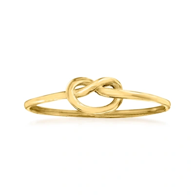 Rs Pure Ross-simons Italian 14kt Yellow Gold Love Knot Ring
