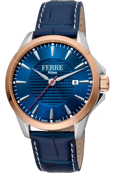 Ferre Milano Men's Fashion 42mm Quartz Watch In Gold
