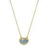 Adornia Fine Adornia Birthstone Necklace 14k Yellow Gold Vermeil In Gold - Aquamarine - March
