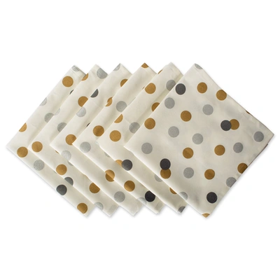 Dii Printed Metallic Confetti Napkin (set Of 6)