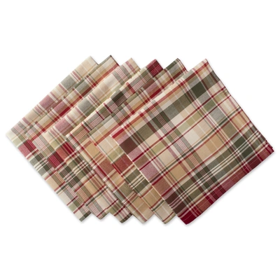 Dii Give Thanks Plaid Napkin (set Of 6)