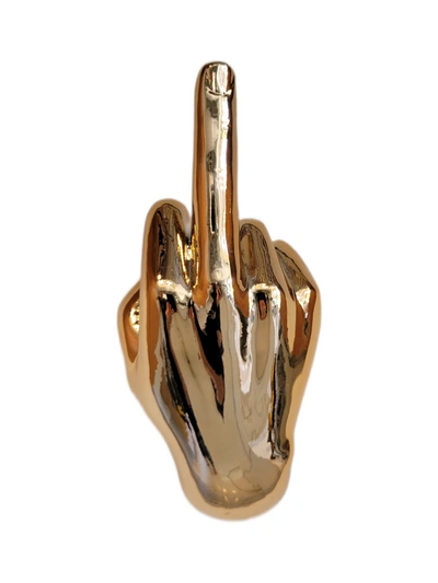 Interior Illusion Plus Interior Illusions Plus Bronze Middle Finger Hand Wall Mount - 8.5" Long