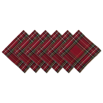 Dii Holiday Metallic Plaid Napkin (set Of 6)