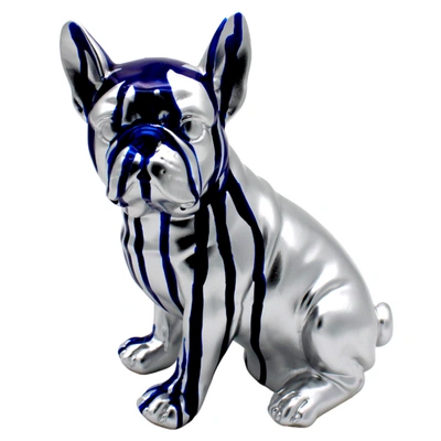 Interior Illusion Plus Interior Illusions Plus Sitting Blue Dripping French Bulldog - 8in Tall