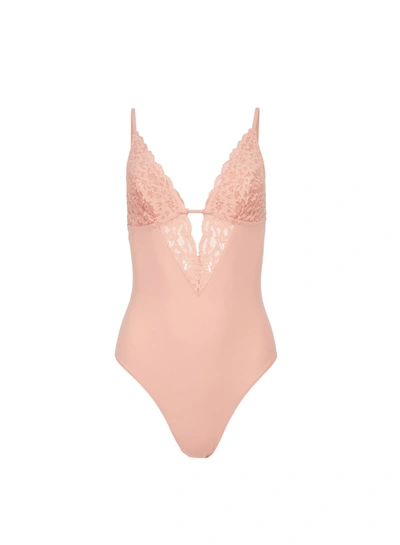 Fleur Du Mal Charlotte 3-way Bodysuit In Tan