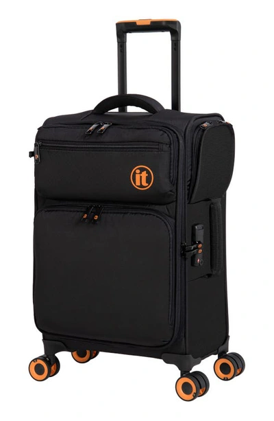 It Luggage Simultaneous 20-inch Softside Spinner Luggage In Black