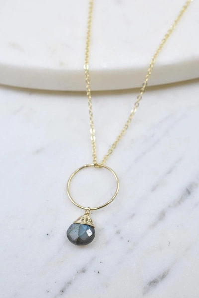 A Blonde And Her Bag Yuliya Necklace In Labradorite In Multi