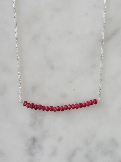 A Blonde And Her Bag Michelle Bar Necklace In Chalcedony In Multi