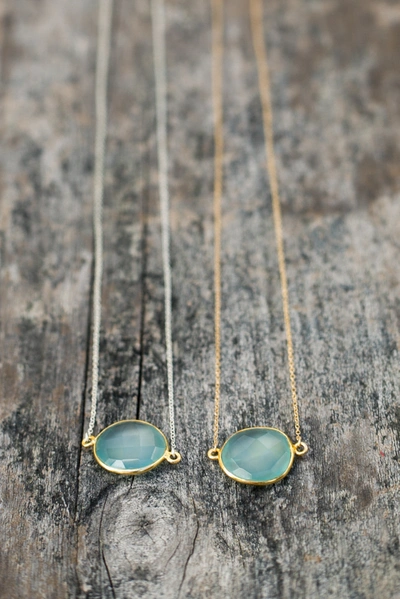 A Blonde And Her Bag Mrs. Parker Demi Fine Necklace In Chalcedony In Multi