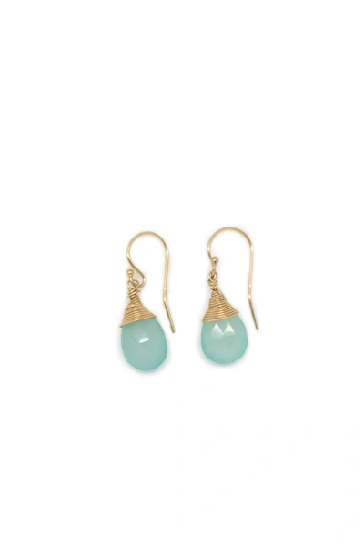 A Blonde And Her Bag Jill Short Drop Earring In Chalcedony In Multi
