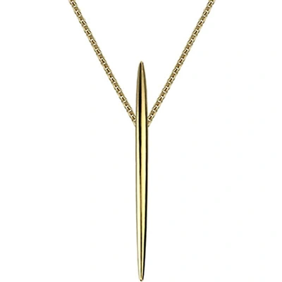 Shaun Leane Long Quill Yellow-gold Vermeil Pendant In Lobster