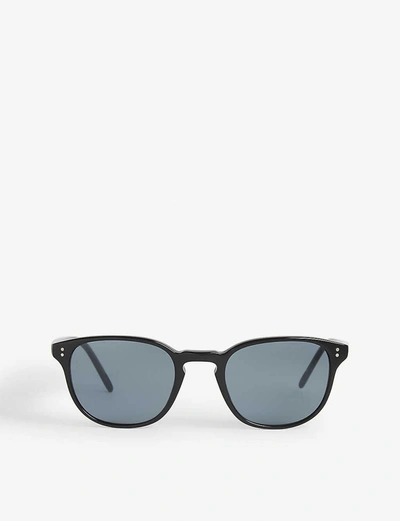 Oliver Peoples Mens Black Ov5219s Fairmont Sun Round Frame Sunglasses