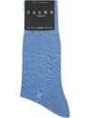 Falke Mens Light Blue Tiago Cotton-blend Socks 5.5-6.5