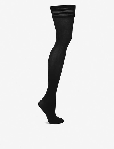 Wolford Womens Black Velvet De Luxe 50 Hold-ups