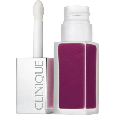 Clinique Pop Liquid Matte Lip Colour And Primer In Blk Licorice Pop