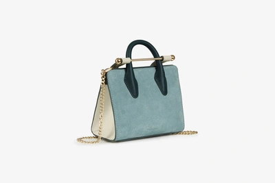 Strathberry Top Handle Leather Mini Tote Bag In Green