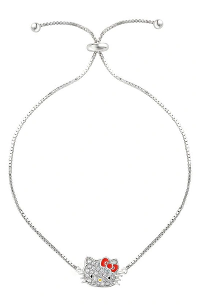 Hello Kitty ® Sterling Silver Pavé Cubic Zirconia  Charm Bracelet
