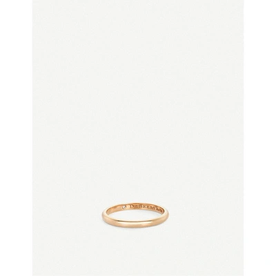 De Beers Classic Pink-gold And Diamond Wedding Band In Pink/gold