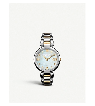 Raymond Weil 1600stp00995 Mother-of-pearl Steel & Gold Watch In Silver