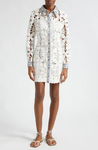 Camilla Season Of The Siren Long Sleeve Lace Shirtdress