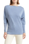 Gibsonlook Rib Tunic Sweater In Denim Blue