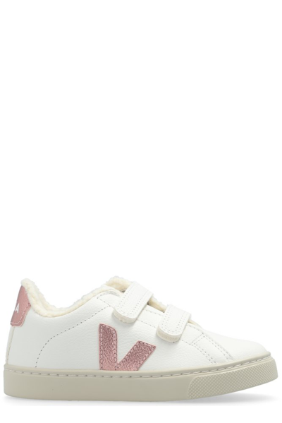 Veja Kids' Fleece Lined Esplar Trainer In Extra-white Nacre