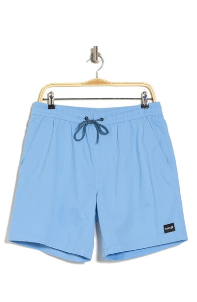 Hurley Pleasure Point 18" Volley Shorts In Unity Blue