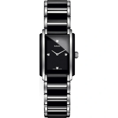 Rado R20613712 Integral Stainless Steel And Ceramic Watch In Silver/black