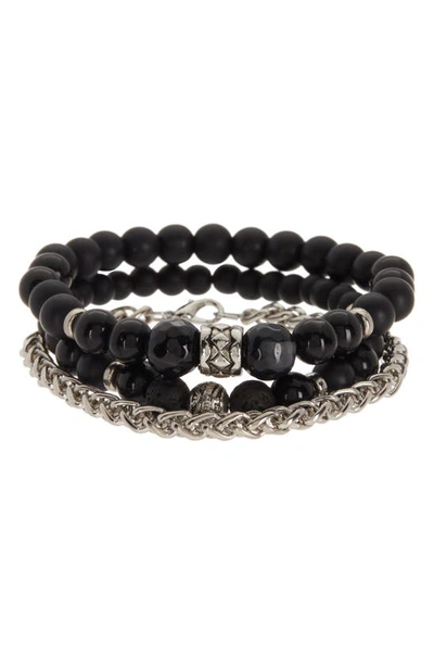 Area Stars Set Of 3 Neil Bracelets In Black