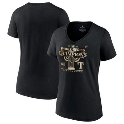 Fanatics Branded Black Texas Rangers 2023 World Series Champions Parade V-neck T-shirt