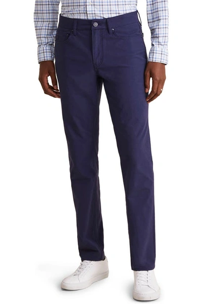 Vineyard Vines On The Go Canvas Five Pocket Pants In Nautical Navy