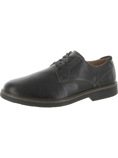 Dockers Parkway Mens Leather Stain Defender Derby Shoes In Black