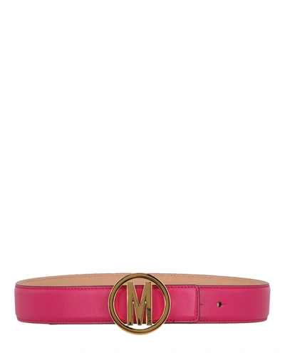 Moschino Circle M Belt In Gold
