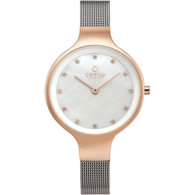 Obaku Women's Rose White Mother Of Pearl Dial Watch In Multi