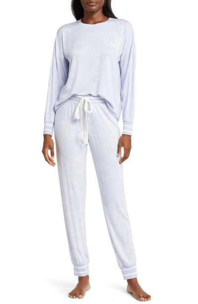 Pj Salvage Twinkle Relaxed Fit Pajamas In Blue Mist