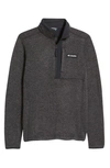 Columbia Sweater Weather™ Half Zip Pullover In Black Heather Black