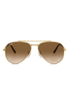 Ray Ban New Aviator 58mm Gradient Sunglasses In Gold Flash