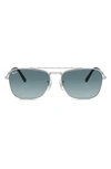 Ray Ban New Caravan 58mm Gradient Square Sunglasses In Grey Gradient