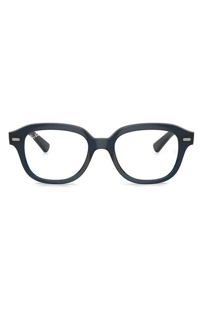 Ray Ban 49mm Erik Square Optical Glasses In Dark Blue