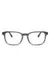 Ray Ban 54mm Rectangular Pillow Optical Glasses In Blue