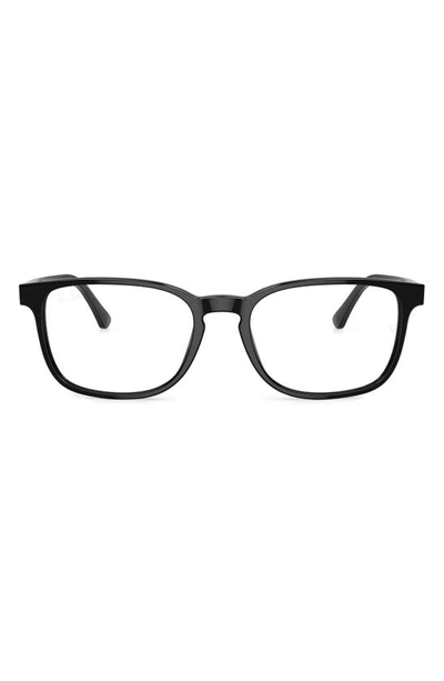 Ray Ban 54mm Rectangular Pillow Optical Glasses In Black