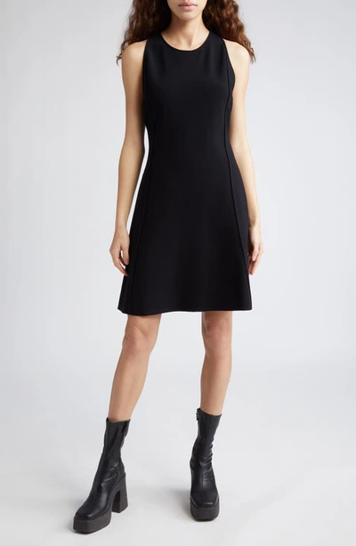 Stella Mccartney Racerback Compact Knit Cocktail Dress In Black