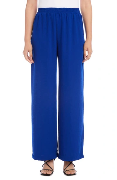 Karen Kane Wide Leg Pants In Royal Blue