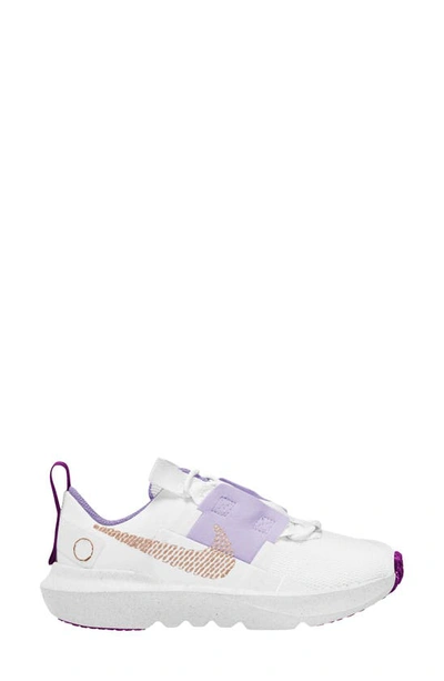 Nike Kids' Crater Impact Sneaker In White/ Purple/ Violet/ Copper