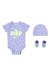 Nike Babies' Everyone From Day One 3-piece Box Set In Light Thistle