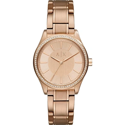 Armani Exchange Ax5442 Crystal-embellished Rose-gold Plated Watch