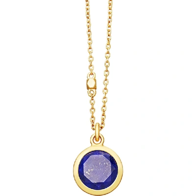 Astley Clarke Stilla 18ct Gold-plated Lapis Lazuli Pendant Necklace In Nero