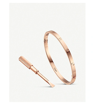 Cartier Love 18ct Pink-gold Bracelet Small In Pink Gold